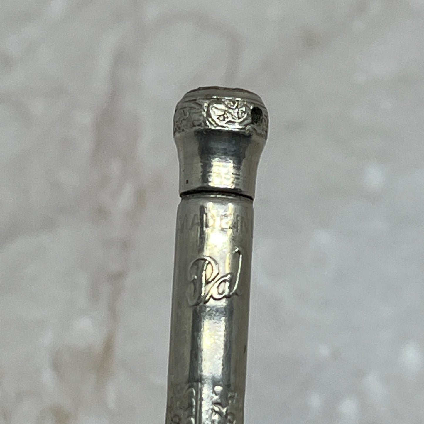 PAL Silver-tone Engraved Metal Vintage Advertising Mechanical Pencil SB3-P1