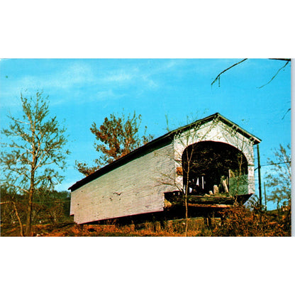 Guilford Bridge Dearborn County Indiana Covered Bridge Postcard PB11