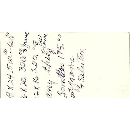 Jean Helgy White Landscapes Artist Houston TX Vintage Business Card SE3-B11