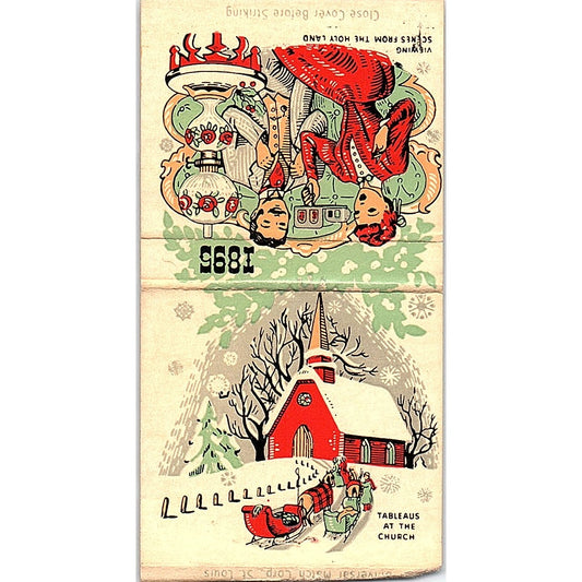 Tableaus At The Church Christmas A.O. Ayres Eau Claire Matchbook Cover SC7-Y3