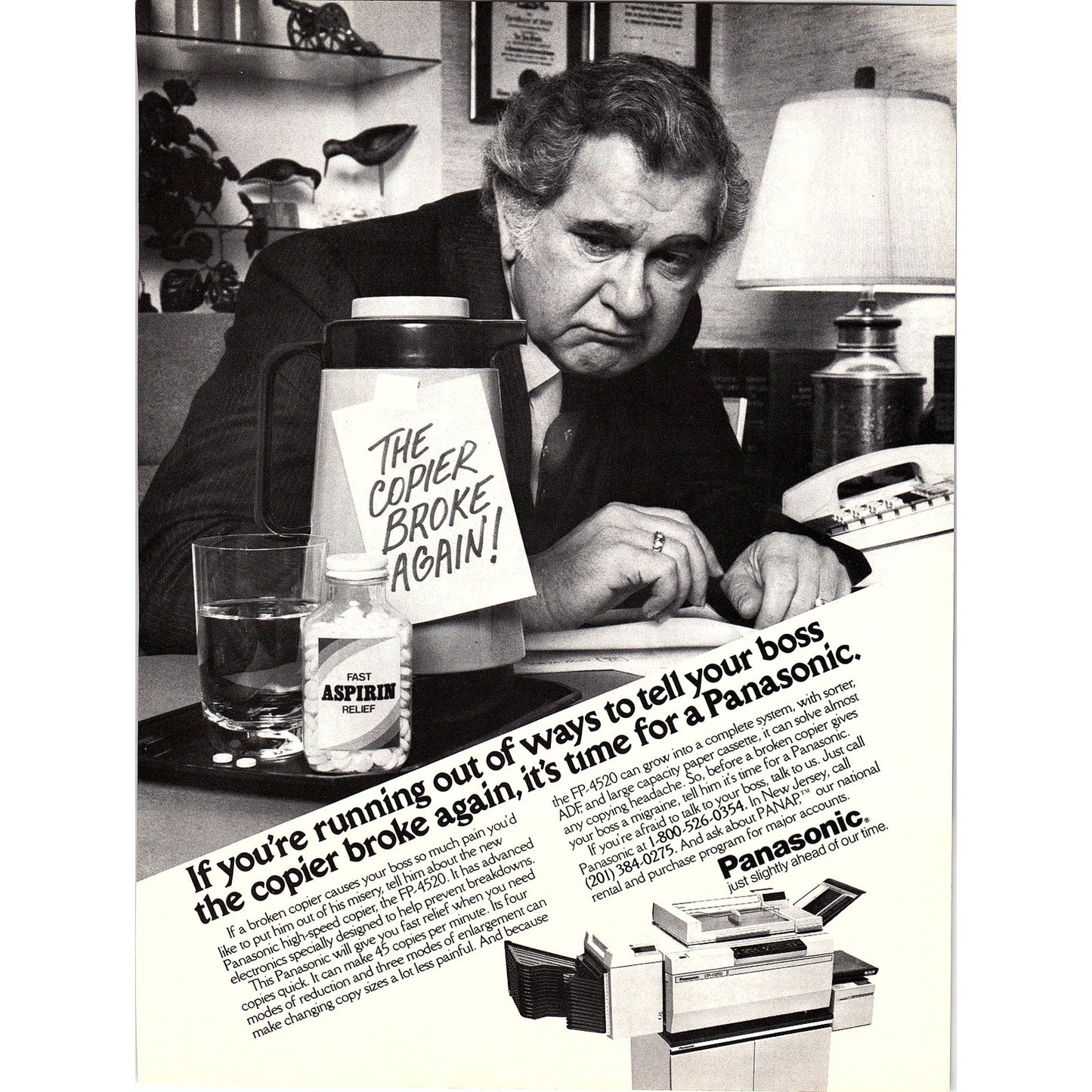 Panasonic FP-4520 Copier Copy Machine 1984 Ad AF8-4