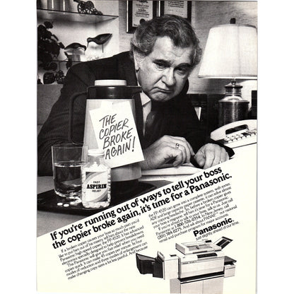 Panasonic FP-4520 Copier Copy Machine 1984 Ad AF8-4