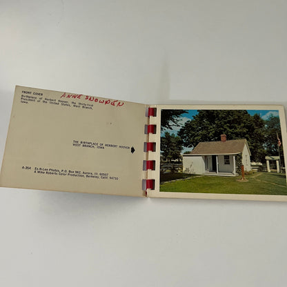 Vintage Herbert Hoover Library West Branch Iowa Souvenir Booklet TE2-BB