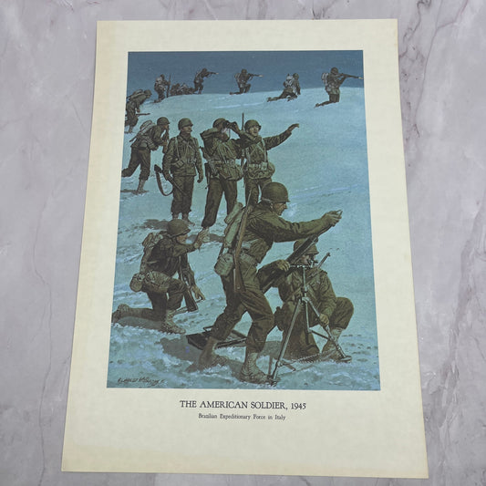 WWII 1945 Brazilian Expeditionary Force in Italy 1965 Art Print V14-4