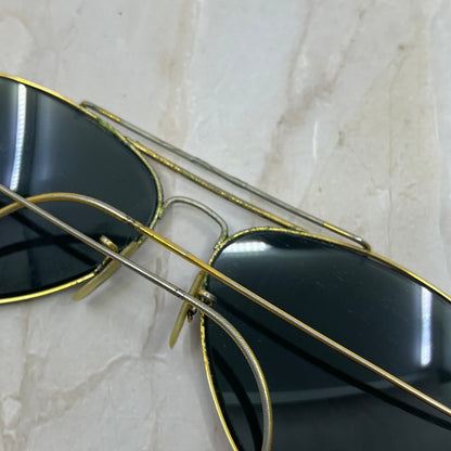 Retro Men’s Cable Arm Gold Tone Aviator Sunglasses Eyeglasses Frames TD7-G4-1