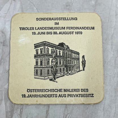 Vintage Brau AG Bier 1970 Tiroler Landesmuseum Ferdinandeum Beer Coaster TJ5-CO2