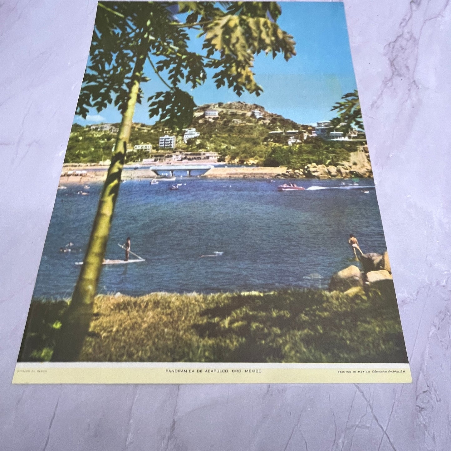 Panoramica De Acapulco Gro. Mexico Vintage Mexican 9.5x13" Art Print V21