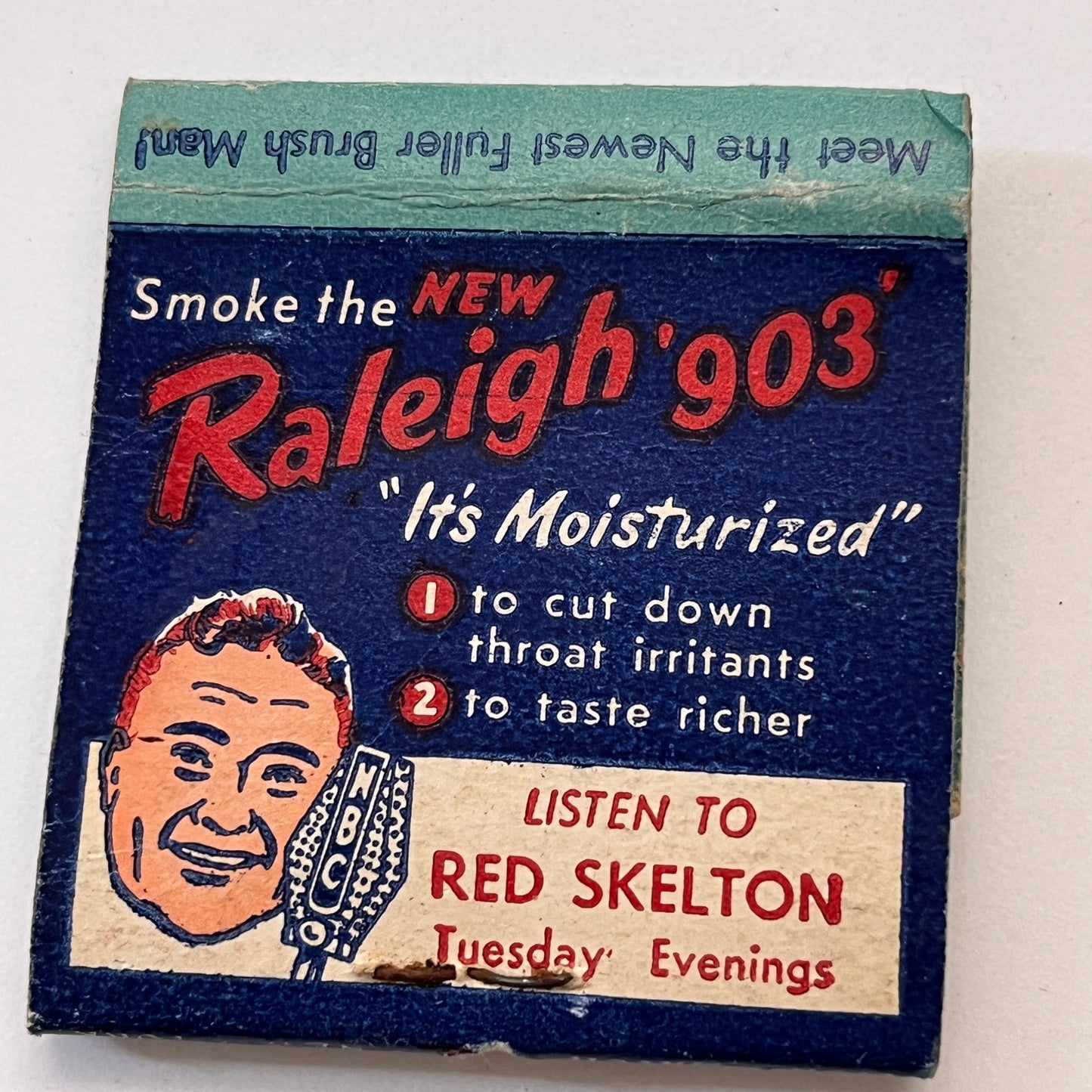 Red Skelton as the Fuller Brush Man NBC Radio Vintage Matchbook Cover TB8-MB3-9