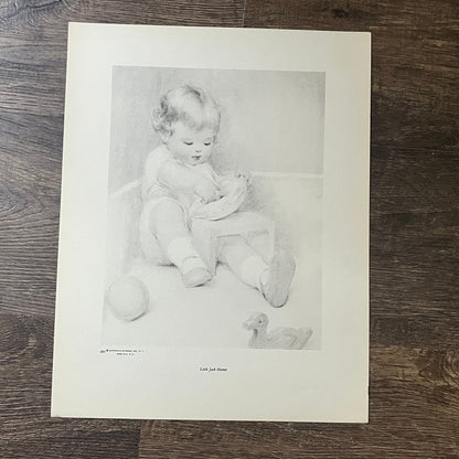 Little Jack Horner - Bessie Pease Gutmann Lithograph Art Print 11x14 V8