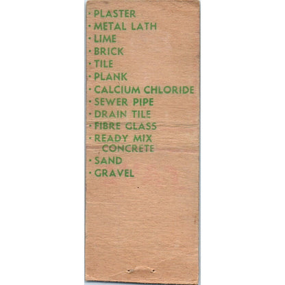 Sweeney Fuel & Materials Co Superior WI Vintage Matchbook Cover SD2-Y7