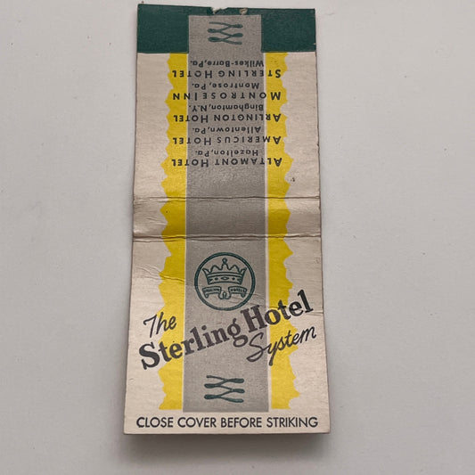 The Sterling Hotel System Vintage Matchbook Cover MM2-7