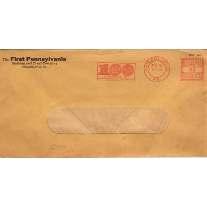 1963 Aug 16 Century of Commercial Banking First PA Banking Envelope TG7-PC3