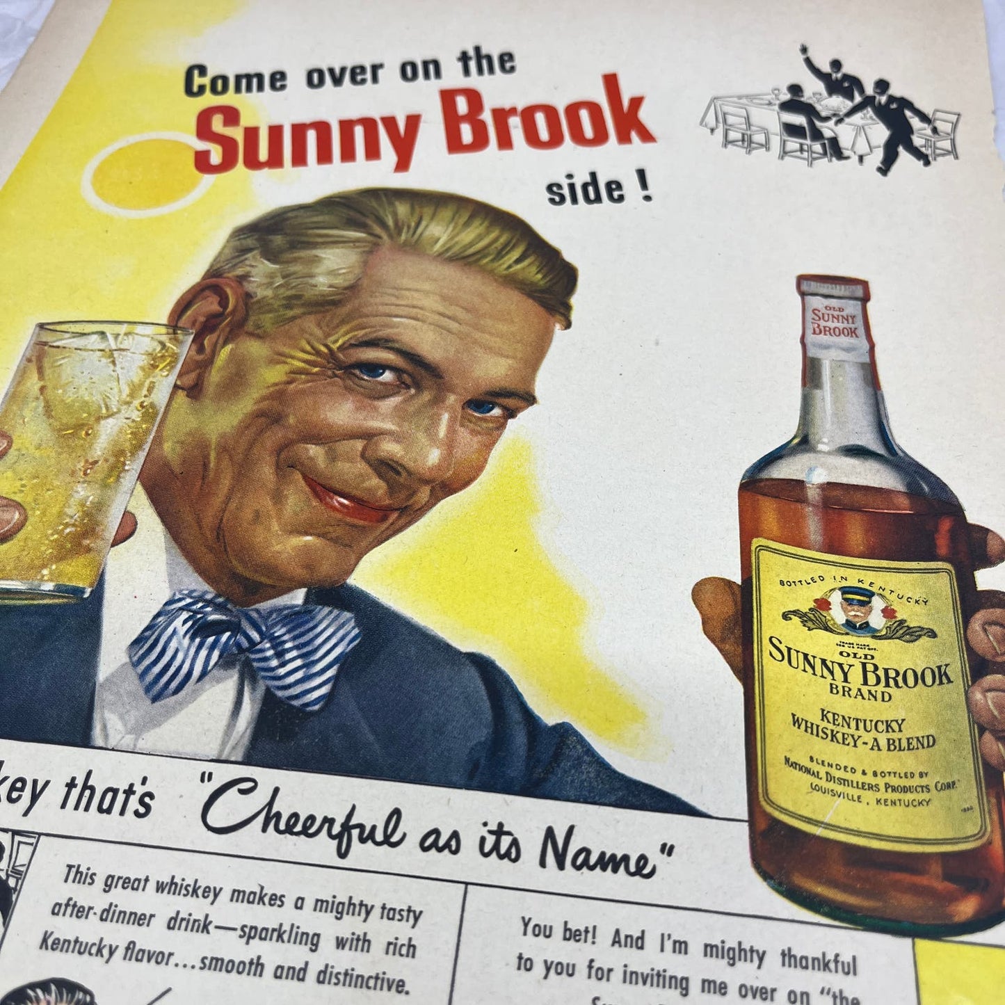 Sunny Brook Whiskey Louisville Kentucky 10x13 Magazine Advertisement FL6-7