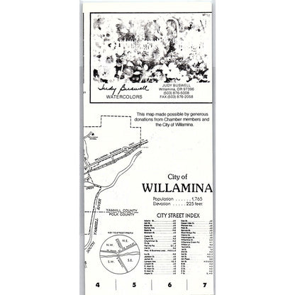 Vintage Willamina & Greater Grand Ronde Area Oregon Travel Brochure TH2-TB2