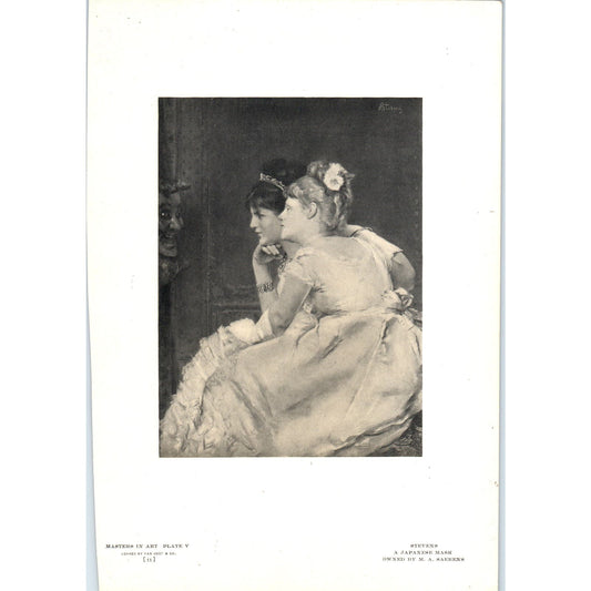 A Japanese Mask - Stevens c1905 Art Print D15