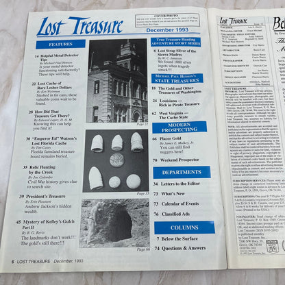 1993 Dec - Lost Treasure Magazine - Treasure Hunting Gold Prospecting M14