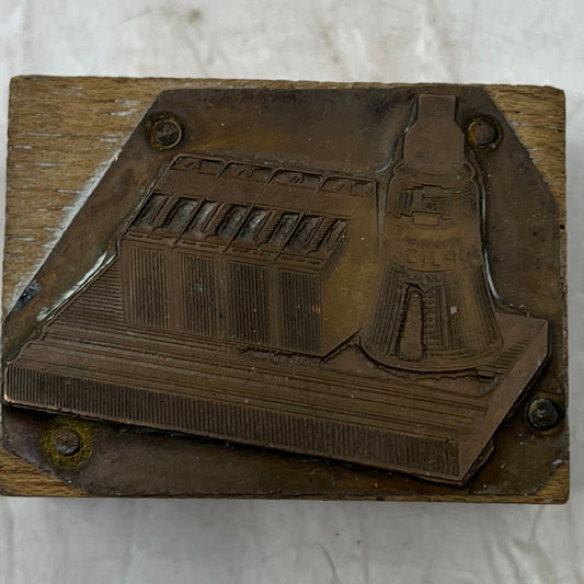 Vintage Desktop Machine - Vintage Letterpress Printers Block Plate TK3