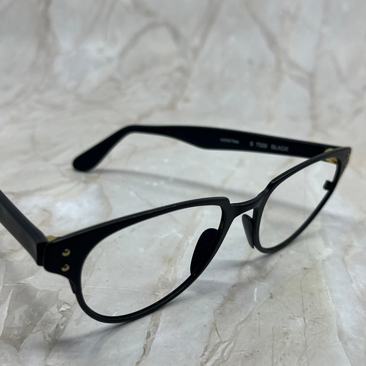 Revue Italy Black Metal & Acrylic Sunglasses Eyeglasses Frames TE9-G3-5