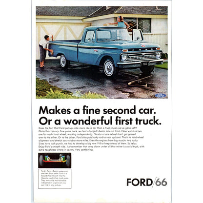 Ford Twin I-Beam Pickup Truck Blue Automobile Car - Vintage Magazine Ad D20