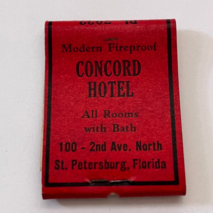 Concord Patio Restaurant Thomas Begen St Petersburg FL Matchbook Cover TB8-MB3-8
