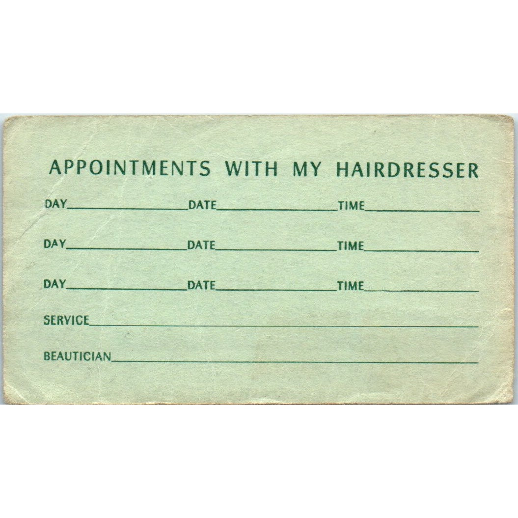 Palm Tree Beauty Salon Long Beach CA Vintage Business Card SD8-B10