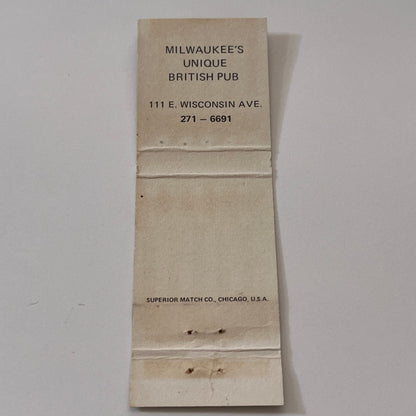 Sherlock's Home Restaurant Milwaukee WI Vintage Matchbook Cover TB6-MB2-1