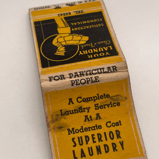 Superior Laundry E. Stockwell Vintage Matchbook Cover TB8-MB2-7