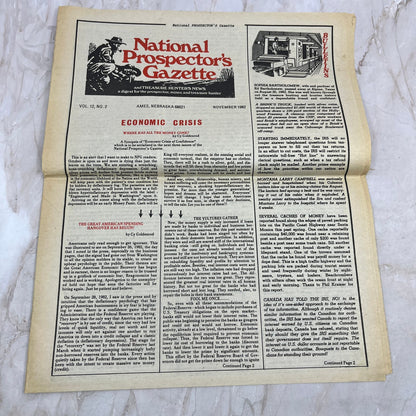 1982 Nov - The National Prospector's Gazette Newspaper - Treasure Hunting M11