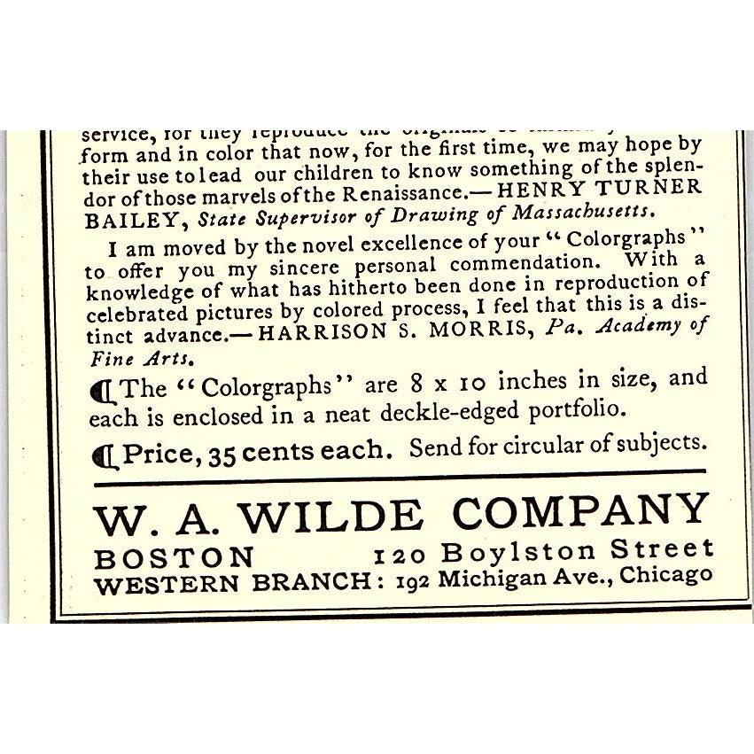 Wm. M. Chase Class in England C.P. Townsley NYC - 1904 Ad AF5-2