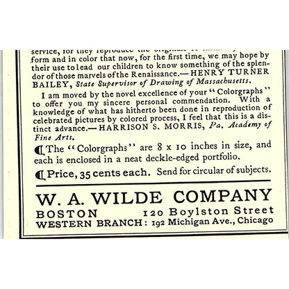 Wm. M. Chase Class in England C.P. Townsley NYC - 1904 Ad AF5-2