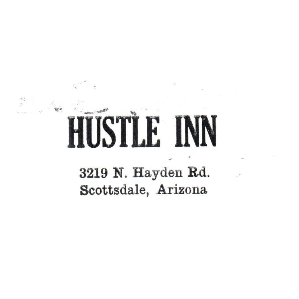 Hustle Inn Scottsdale AZ 1969 Bowling Program Ad AF6-1