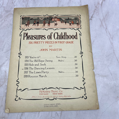 1917 Pleasures of Childhood First Grade The Dancing Lesson Sheet Music Ti5