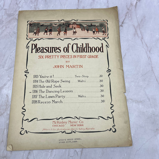 1917 Pleasures of Childhood First Grade The Dancing Lesson Sheet Music Ti5