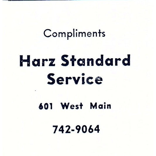 Hartz Standard Service 601 West Main Fort Wayne Indiana 1964 Ad AG1-S11