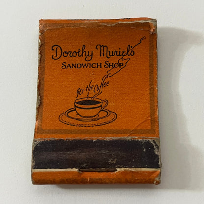 Dorothy Muriel Sandwich Shops Boston Brookline MA Matchbook Cover TB6-MB1-1