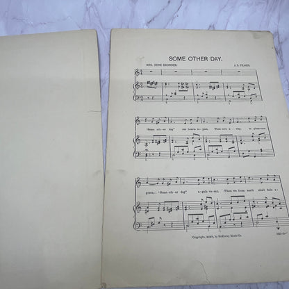 Favorite Songs Just Beyond the Vale of Years Some Other Day 1905 Sheet Music V15