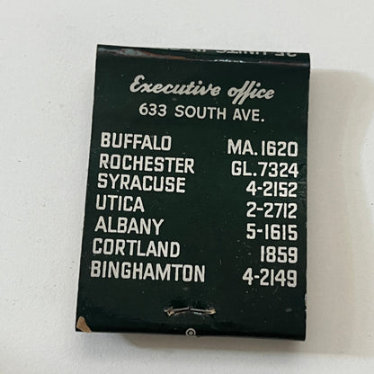 Van Transport Lines 633 South Ave Syracuse NY Vintage Matchbook Cover TB6-MB1-3