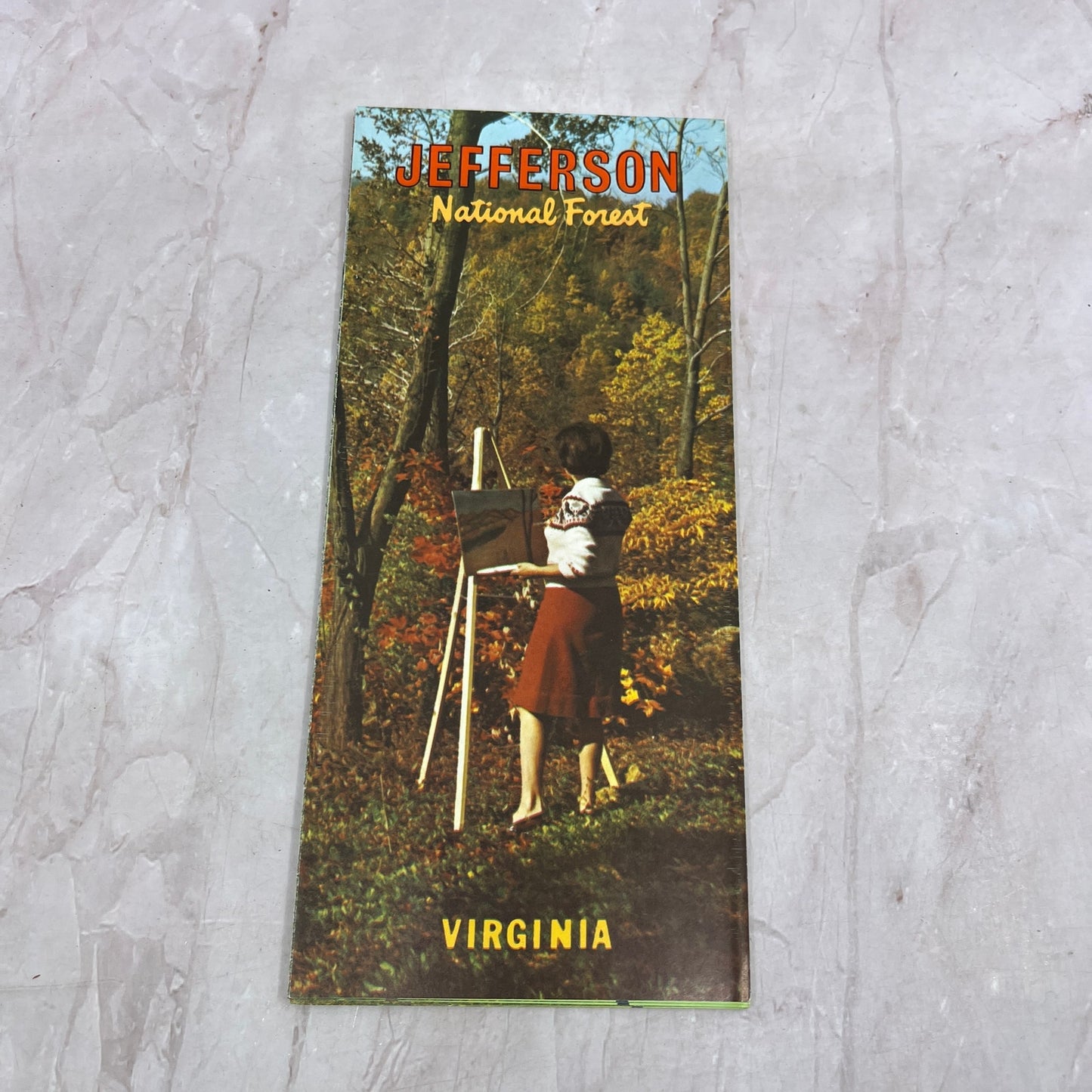 1969 Jefferson National Forest Virginia Guide and Fold Out Map L3-6