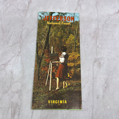 1969 Jefferson National Forest Virginia Guide and Fold Out Map L3-6