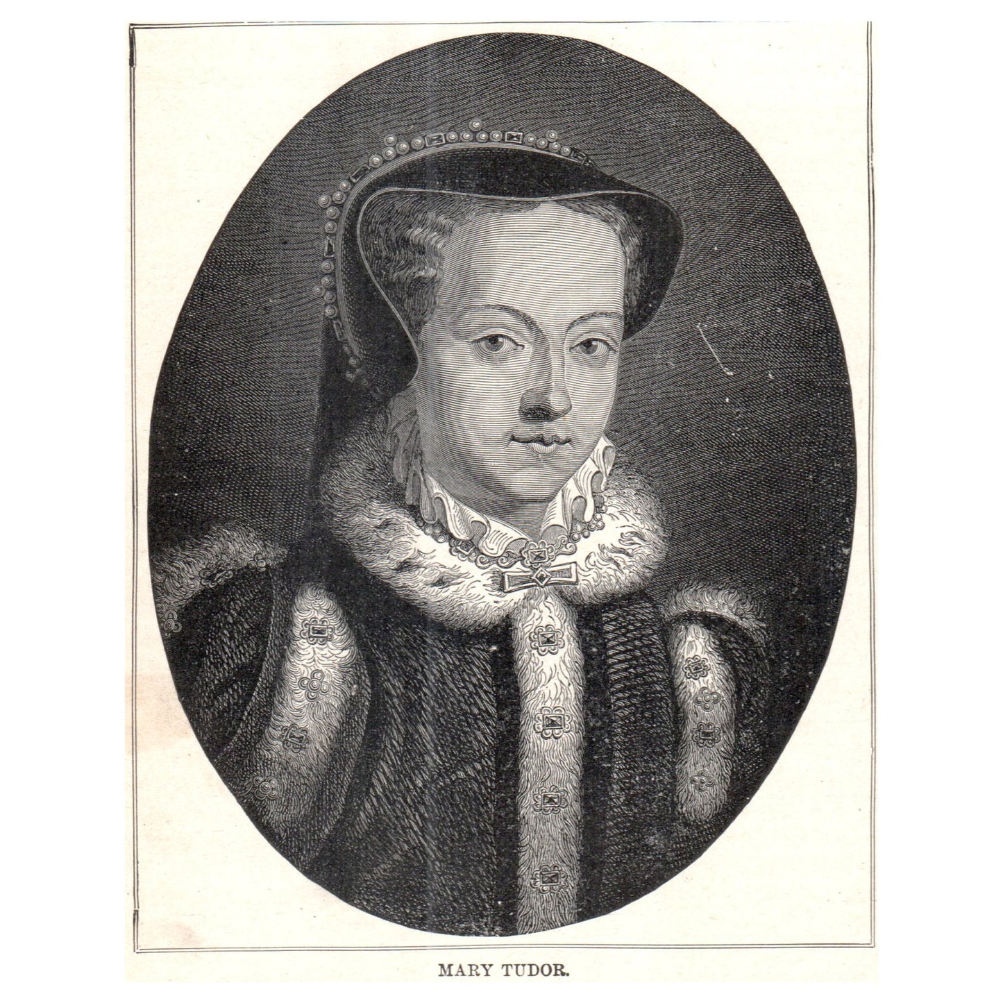 Mary Tudor 1911 Engraving Print AF5-8