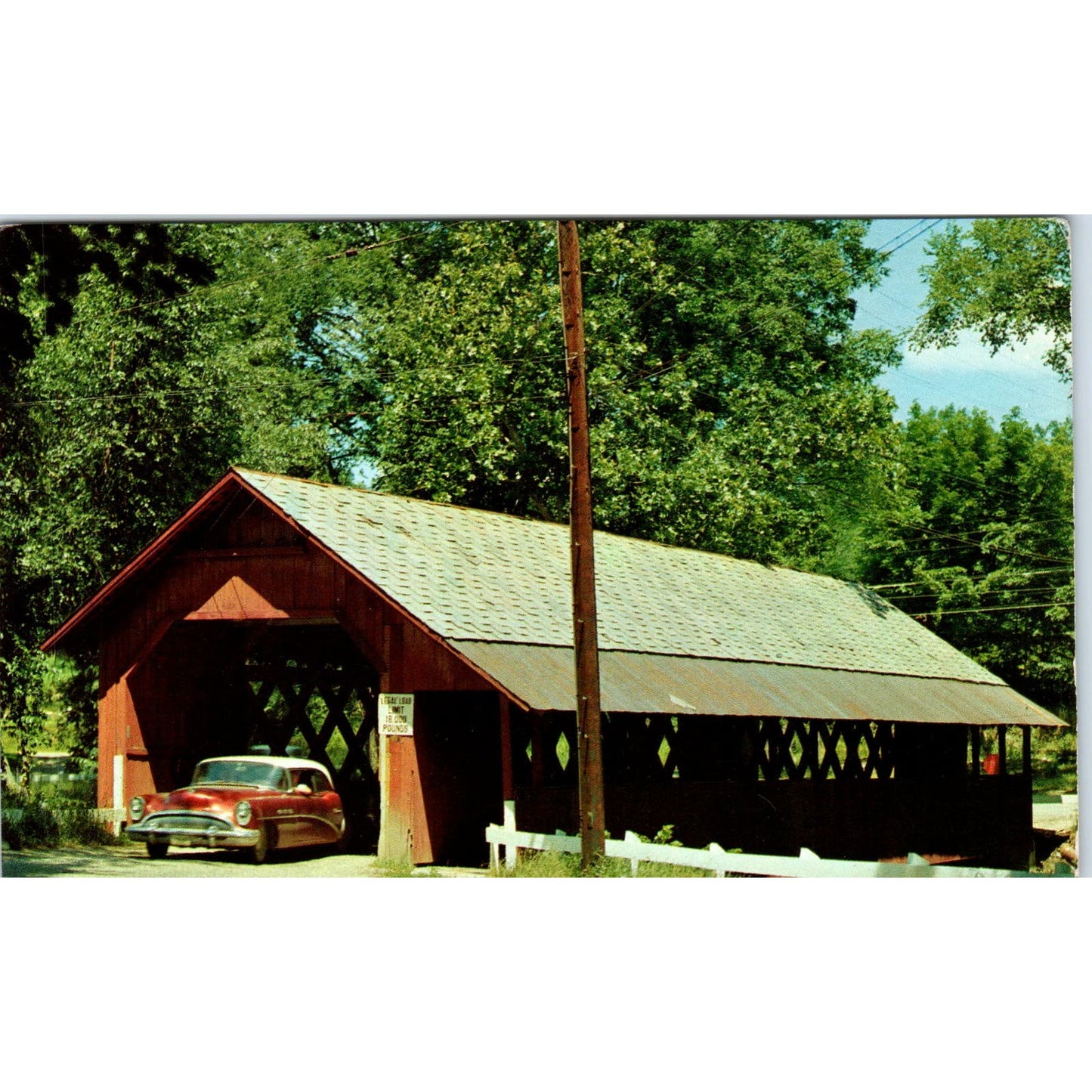 Old Covered Bridge Brattleboro Vermont Covered Bridge Postcard PC7
