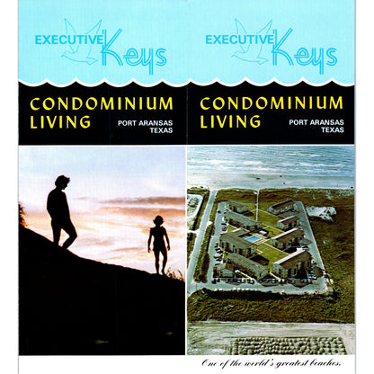 1980s Executive Keys Condominium Living Port Aransas Texas Brochure TF4-BC