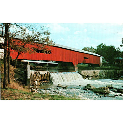 Bridgeton Bridge Parke County Indiana Covered Bridge Postcard PB12