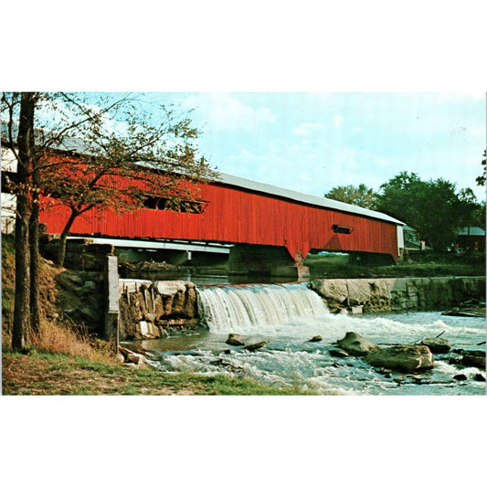 Bridgeton Bridge Parke County Indiana Covered Bridge Postcard PB12