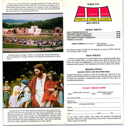 Vintage The Living Word Outdoor Passion Play Cambridge OH Travel Brochure TH2-O1