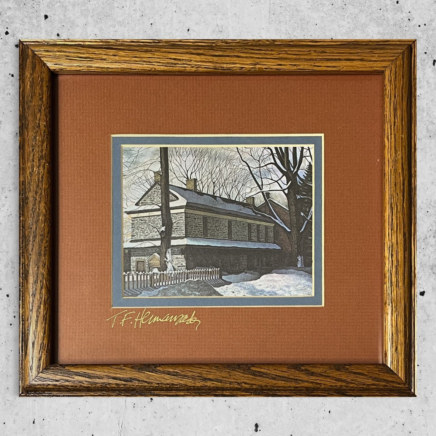 Thomas Foster Hermansader "Wright's Mansion" Print - Signed And Framed 9x10 TI8