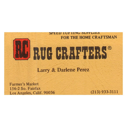 Vintage Rug Crafters Larry & Darlene Perez Los Angeles CA Business Card SF3-B1