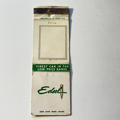 c1958 Ford Edsel Promo Matchbook Cover MB111-6