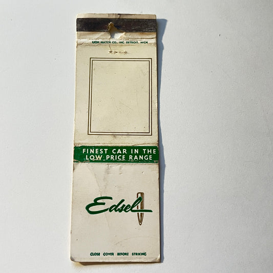 c1958 Ford Edsel Promo Matchbook Cover MB111-6