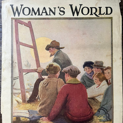 1922 November - The Straw Ride - Woman's World Magazine Cover Only 10x13 V7